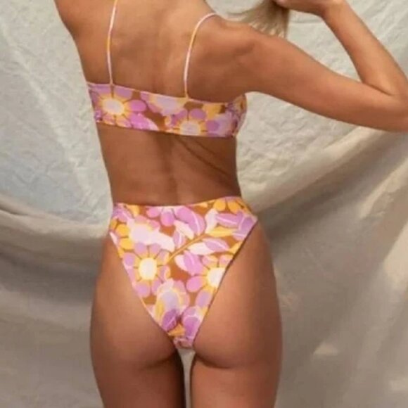 Stone Fox Swim Sumatra Bikini Bottom in Retro Pop XS NWT - Picture 2 of 9